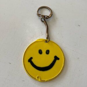 70’s Yellow Smiley Face Keychain